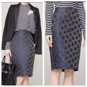 New J. Crew Factory Pencil Skirt in Jacquard Dot